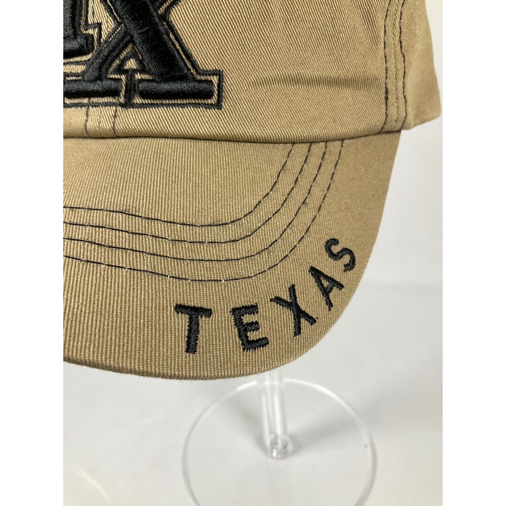Texas TX Embroidered Baseball Cap Khaki Tan Cotton Adjustable Dad Hat Mens - Picture 3 of 8